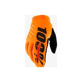 Moto rukavice Dětské zateplené rukavice 100% Brisker Glove Fluo Orange Black, Velikost S