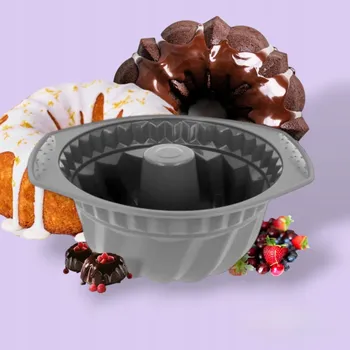 Forma na pečení FORMA SILIKONOVÁ FORMA NA PEČENÍ KOLÁČE BÁBOVKA BABOVKY 24 CM