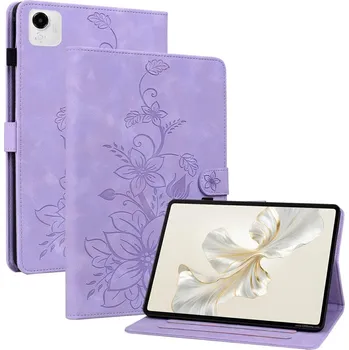 Pouzdro na tablet VSECHNONAMOBIL 109682 ART LILY Zaklápěcí pouzdro pro Honor Pad X9a fialové