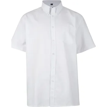 Pánská košile Pánská velká hladká košile s krátkým rukávem Kam 663 bílá (6XL)
