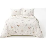 Matex Mušelínové povlečení 140x200 + 70x90 cm - Motýlci