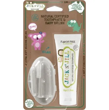 zubní pasta Jack N´Jill Přírodní zubní pasta - Flavor Free 50 ml + pouzdro