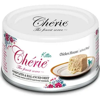 Krmivo pro kočku Vlhké Krmivo pro koťata, Cherie Pěna Kuře, Bez obilovin, Bez hormonů, 80 g