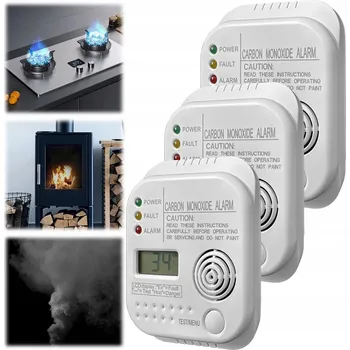 Detektor CO 3 KUSY DETEKTOR OXIDU UHELNATÉHO DETEKTOR OXIDU UHELNATÉHO (CO) S LCD + BATERIE LM-201A