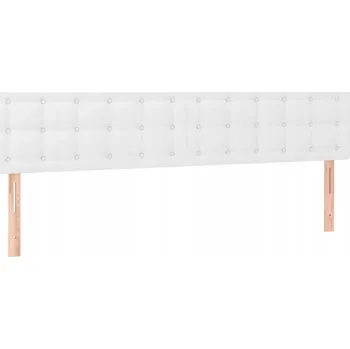 Čelo postele bílé 160 x 5 x 78/88 cm, umělá kůže, nastavitelné