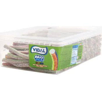 Bonbon VIDAL 200 Sour multicolor no AZO - kyselé pestrobarevné pendreky bez AZO barviv 7g