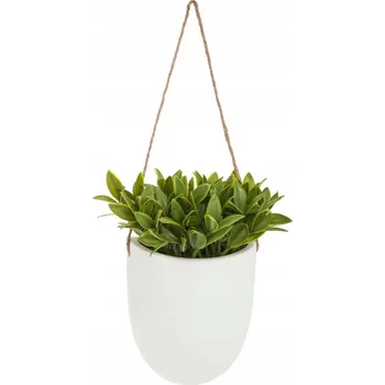 umělá květina UMĚLÁ ROSTLINA v květináči závěsná juka 13x38,5 cm