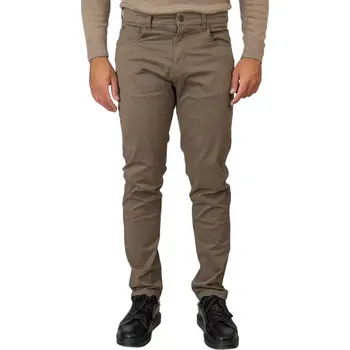 Pánské kalhoty Velké pánské chinos kalhoty s rovnou nohavicí Double Urban Outfitters FP-4082 hnědé (46R)