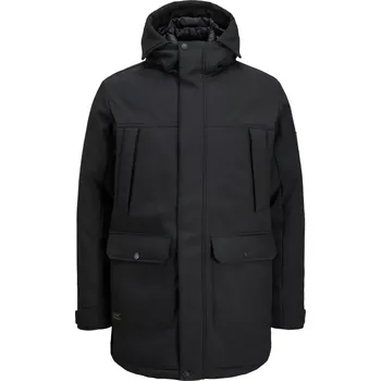 Velká pánská bunda s kapucí parka Jack & Jones 12279797 černá (5XL)