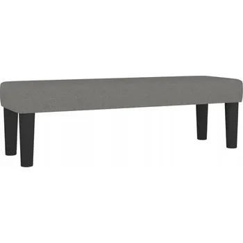 Taburet Tmavě šedá lavice 100 x 30 x 30 cm, látka, překližka, houbička