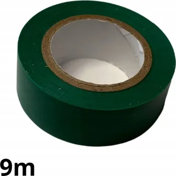 Izolační páska HOROZ Izolační Páska Elektroizolační PVC s kaučukovým lepidlem 19mm x 9m Zelená