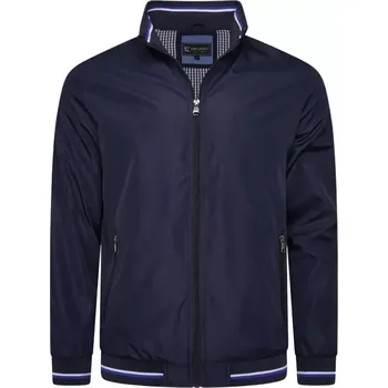 Pánská softshellová bunda Velká pánská lehká bomber bunda se stojáčkem Kam 444 tmavě modrá (2XL)