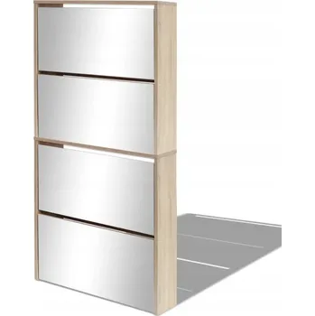 Botník Moderní dubová botník 63 x 17 x 134 cm, 4 zásuvky