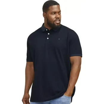 Oblečení a móda Pánské velké polo tričko s límečkem Jack & Jones 12143859 tmavě modrá (6XL)