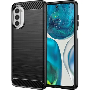 Pouzdro na mobilní telefon Techsuit karbon silikon Motorola Moto G52 4G Moto G82 5G černý