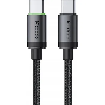 Náhradní díl pro mobilní telefon Mcdodo – datový kabel (CA-4410) – USB-C na USB-C, nylonové opletení, hliníková slitina, PD60W, 1m – černý