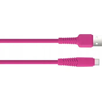 Datový kabel Kabel Setty USB - USB typ C 1,5 m růžový