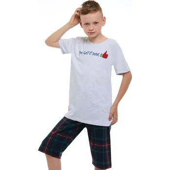 Chlapecké pyžamo Chlapecké pyžamo 1F0687 šedá 122-128-7-8-let