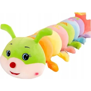 plyšák Housenka Duhová Plyšová 70 cm Polštář Plyšový Mazlíček Přítulníček Smetanová Art Gang