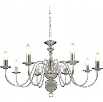 Stropní lustr Klasický Elegantní, Kov, Stříbrný, 80 x 45 cm