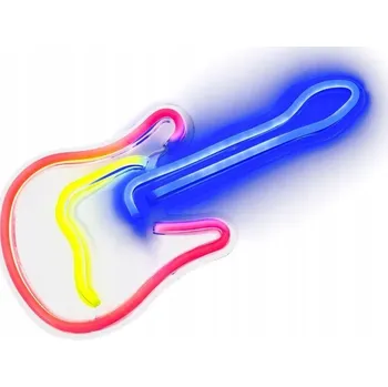 Obraz Neon na zeď LED na USB KYTARA noční lampa dekorace do pokoje ložnice