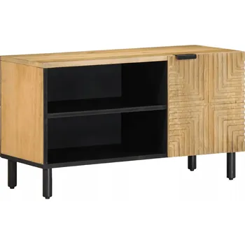 Televizní stolek TV stolek z mangového dřeva, hnědý, 80 x 31,5 x 46 cm