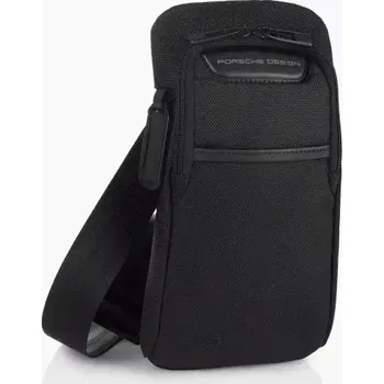 Cestovní taška PORSCHE DESIGN Roadster Nylon Crossbody Bag Taška pouzdro diagonální do města s vnitřním organizérem na zip černé (Nylonová crossbody taška s oboucestným zipem a skrytou kapsou na cennosti.)