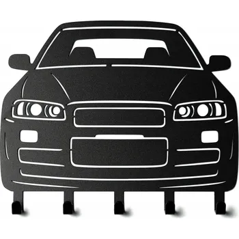 Věšák Věšák na klíče Nissan R34 VELKÝ 25 cm Černý Dárek Tuningový gadget JDM