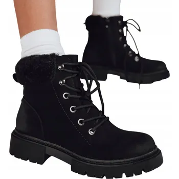 Dámská obuv Dámské zateplené trekové boty černé ZY1292 - Velikost 41