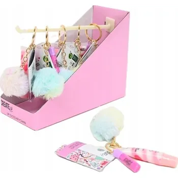 Přípravek na rty CREATE IT 2x VOŇAVÝ LESK NA RTY + BAMBULE přívěsek na klíče, pro děti od 6 let