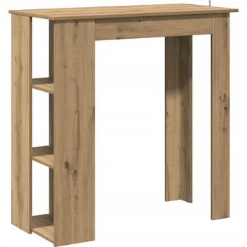 Jídelní stůl Barový stůl dub artisan 102 x 50 x 103,5 cm se 3 policemi