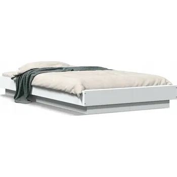 Postel Rám postele dřevěný bílý 202x95x23 cm