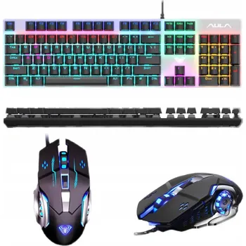 GAMINGOVÁ SADA KLÁVESNICE A MYŠI ANTI-GHOSTING RGB ČERNÁ