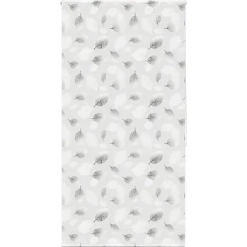 Prostěradlo Sprchová roleta PEVA 240x130 cm, vzor listí, voděodolná, bílá
