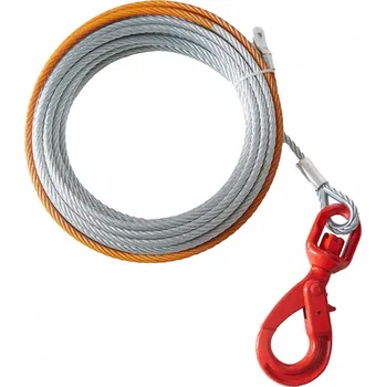 Železářství Ocelové lano 9,5MMx22,9M Ocel s otočným hákem Univerzální