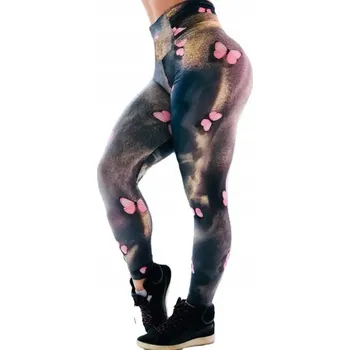 Dámské legíny Dámské Legíny Butterfly - Černá/S KP-24733