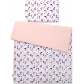 Povlečení Dvoudílné bavlněné Povlečení pro miminka - bílí buldočci Bobono