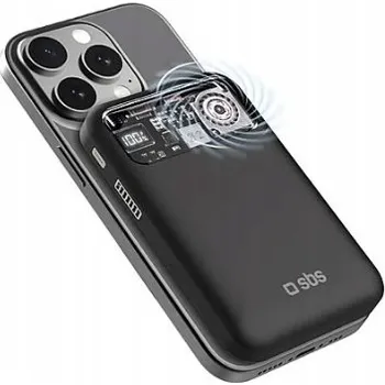 Powerbanka Powerbanka SBS TTBB10000FANMAG Frezee Mag 10000mAh PD18W Černá