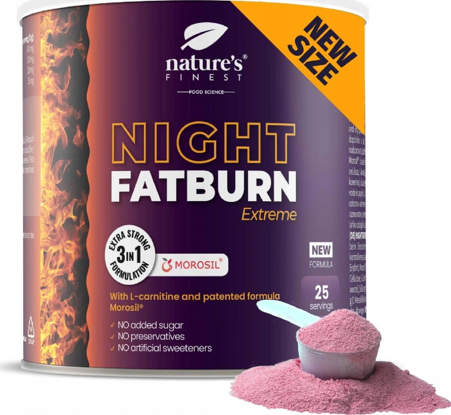 Nature's Finest Night Fatburn Extreme 125 g – noční spalovač tuků Noční spalovač tuků