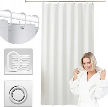 Prostěradlo Závěs sprchová záclona Em Home 180 x 180 cm