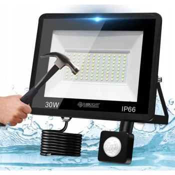 LED reflektor Interlook 30,1 W 3800 lm černý s pohybovým senzorem IP65