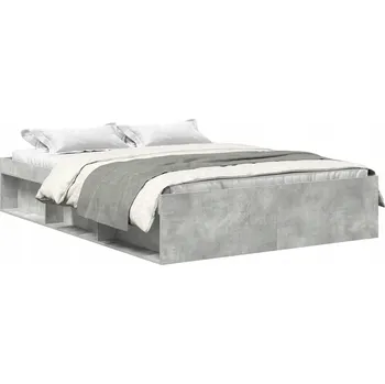 Postel Rám postele, šedá barva betonu, 135 x 190 cm