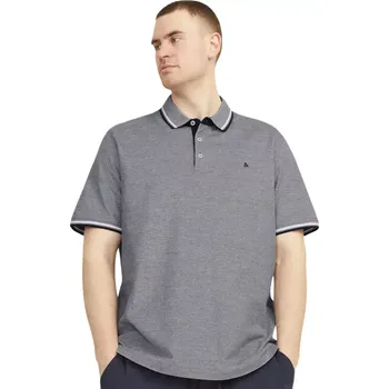 Pánská košile Pánská velká polokošile s límečkem Jack & Jones 12143859 světle šedá (5XL)