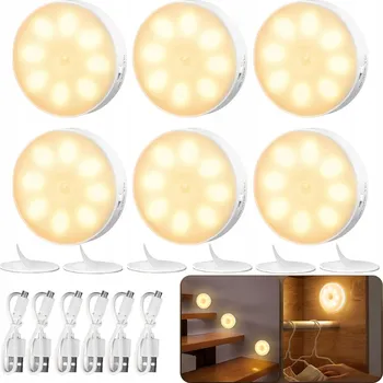 Noční světlo 6X LED NOČNÍ LAMPA S POHYBOVÝM SENZOREM, BEZDRÁTOVÉ, MAGNETICKÉ