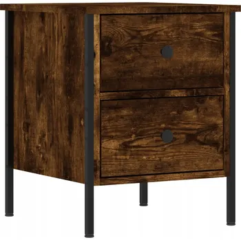 Noční stolek Industriální noční stolek kouřový dub 40 x 42 x 50 cm