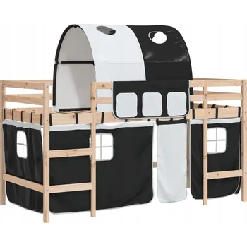 Dětská patrová postel z borovicového dřeva 205,5x95,5x113,5 cm, bi