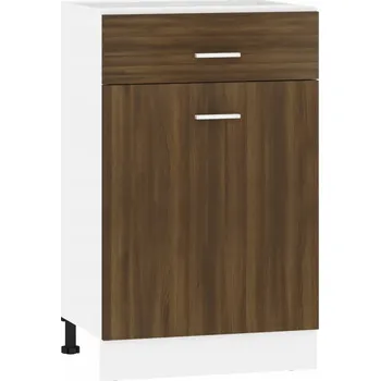 Kuchyňská skříňka Kuchyňská skříňka Lyon se zásuvkou, hnědý dub, 50 x 46 x 81,5 cm