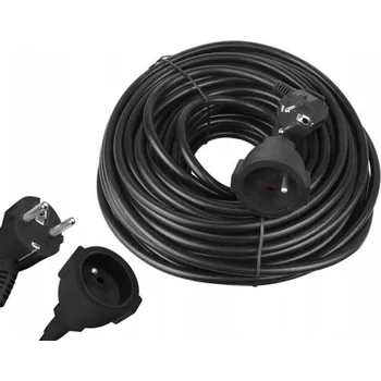 Napájecí kabel Prodlužovací Kabel Stavební/Zahradní 3 x 2,5mm 20m Silný Odolný Černý