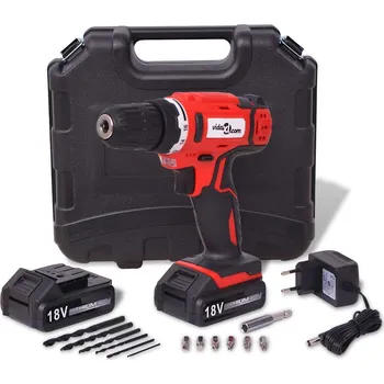Vrtačka vidaXL Aku vrtačka set s 18V lithium-iontovými akumulátory