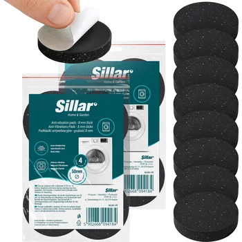 Antivibrační podložky Sillar tlumící hluk pod pračku a spotřebiče - 8 ks